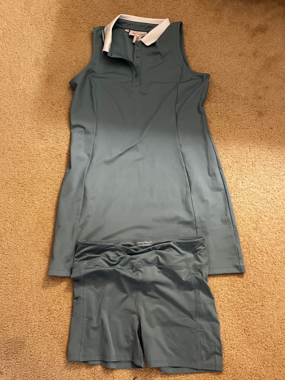 Tommy Bahama Light Blue & White Golf Tennis Dress with  shorts
